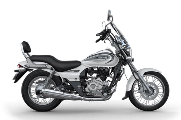 Motorcycle Bajaj Avenger Cruise 220, white glossy